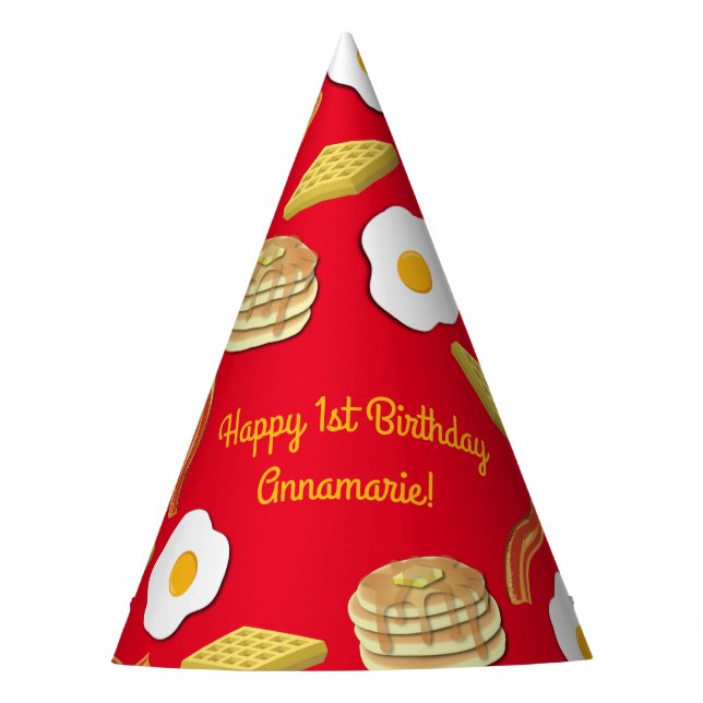 Breakfast Brunch Birthday Party Kids Hat (Front)