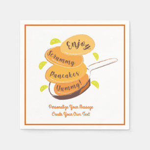 Breakfast Brunch Buffet Pancakes Personalize Napkin