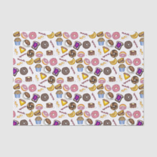 Breakfast Brunch Food Bagel Doughnut Toast Eggs Ba Tissue Paper