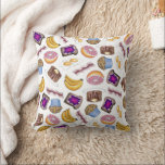 Breakfast Brunch Food Eggs Toast Bananas Pancakes Throw Pillow<br><div class="desc">Decorative throw pillow features an original marker illustration of an assortment of breakfast foods including eggs, pancakes, bacon, toast with jam, blueberry muffins, and grapefruit slices. This design is also available on other products. Lots of additional illustrations are also available from this shop. Don't see what you're looking for? Need...</div>