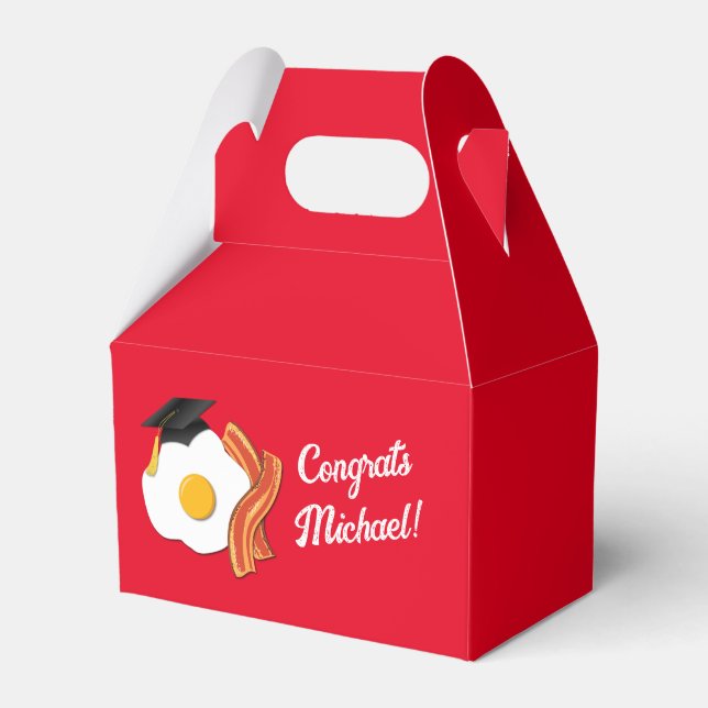 Breakfast Brunch Graduation Party Favor Box (Front Side)