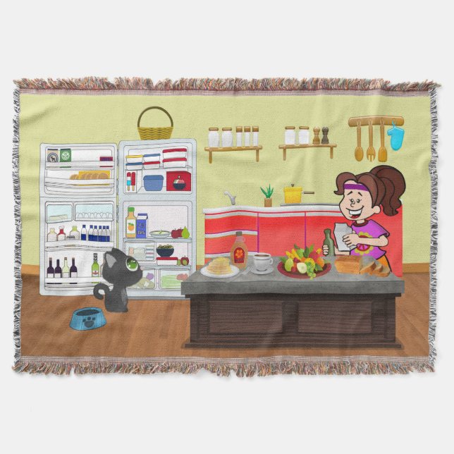 Breakfast Buddies Throw Blanket (Front)