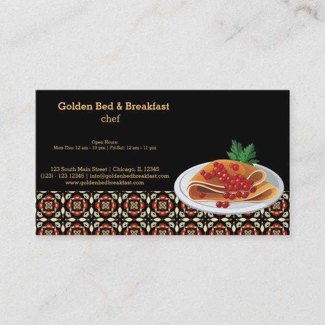 Breakfast Business Card (Front)