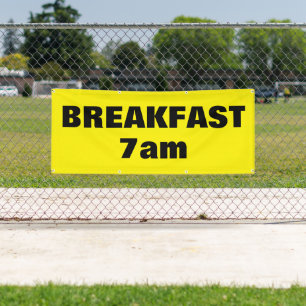 Breakfast Custom Yellow Business Outdoor Banner
