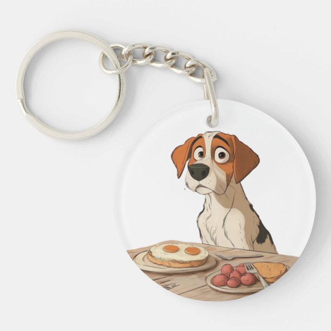 Breakfast Dog Keychain (Front)
