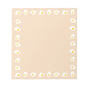Breakfast Egg Food Pattern Notepad