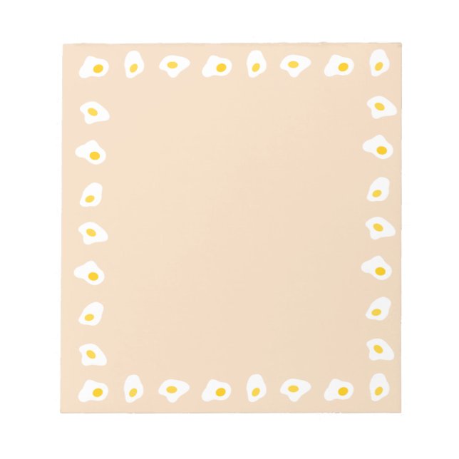 Breakfast Egg Food Pattern  Notepad (Front)