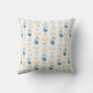 Breakfast foods (alien) throw pillow
