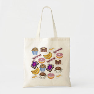 Breakfast Foods Food (Pancakes Bacon Eggs) Tote Bag