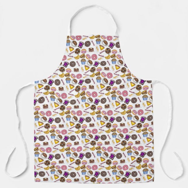 Breakfast Foods Muffin Banana Pancake Bacon Eggs Apron (Front)