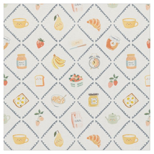 Breakfast good morning  fabric (Close Up)