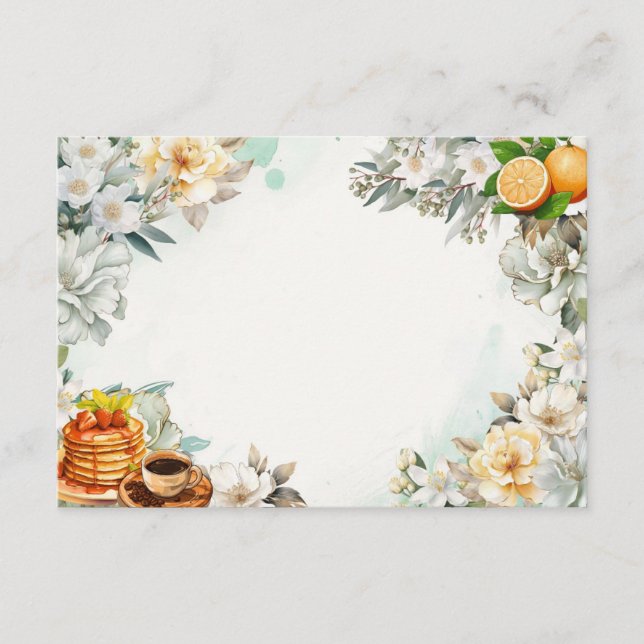Breakfast in Bed Blank Recipe Card (Front)