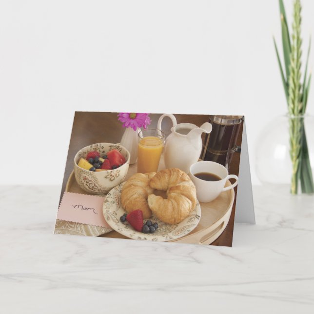 Breakfast in Bed for Mother's Day Card (Front)