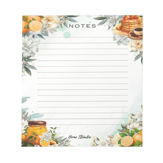 Breakfast in Bed Notepad (Front)