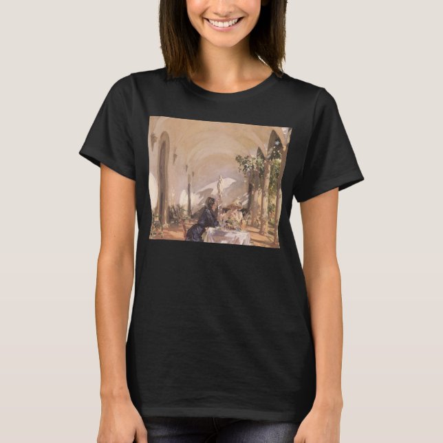 Breakfast in the Loggia by John Singer Sargent T-Shirt (Front)