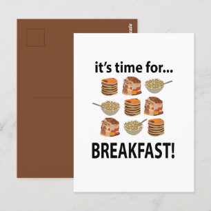 Breakfast Its Time For Breakfast  Postcard