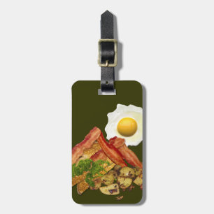 Breakfast Landscape Bacon Eggs Luggage Tag