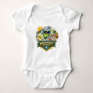 Breakfast League Badge Baby Bodysuit