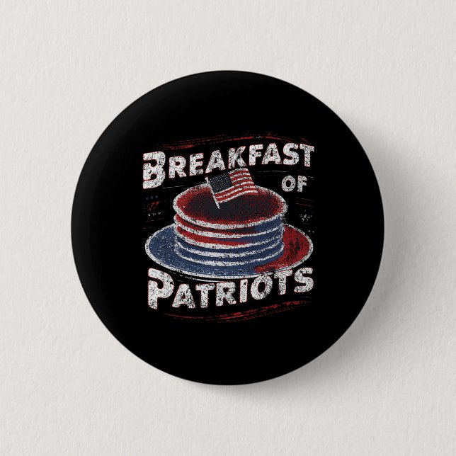 Breakfast Of Patriots Pancake American Cake 4th Of 2 Inch Round Button (Front)