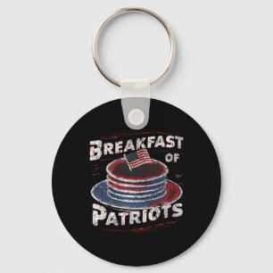 Breakfast Of Patriots Pancake American Cake 4th Of Keychain
