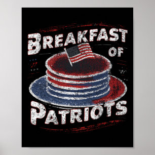 Breakfast Of Patriots Pancake American Cake 4th Of Poster