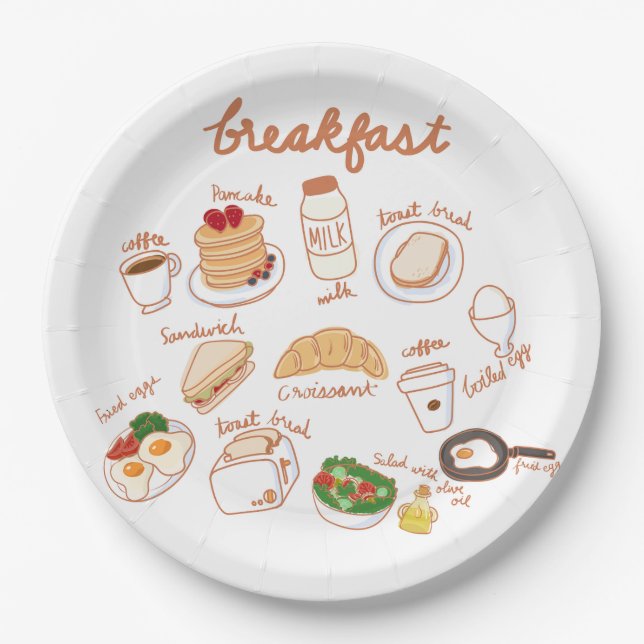 Breakfast Paper Plate (Front)