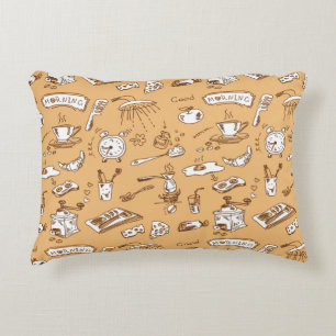 Breakfast Pattern 2 Accent Pillow