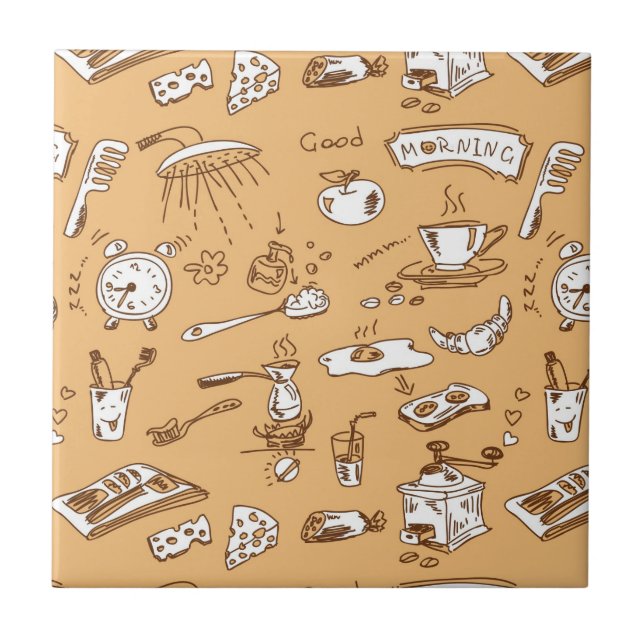 Breakfast Pattern 2 Tile (Front)