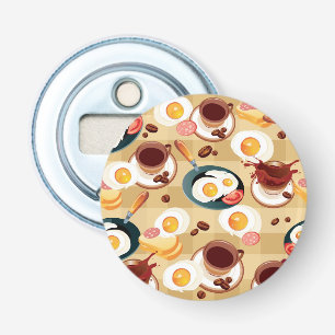 Breakfast Pattern 3 Bottle Opener