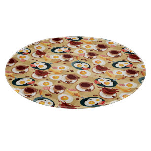 Breakfast Pattern 3 Cutting Board