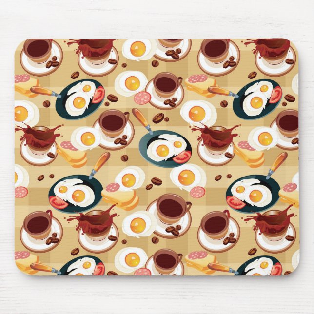 Breakfast Pattern 3 Mouse Pad (Front)