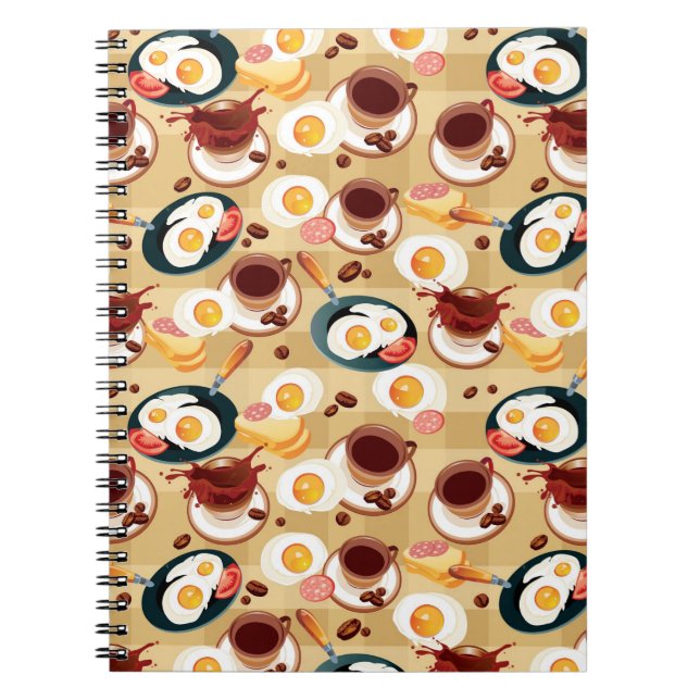 Breakfast Pattern 3 Notebook (Front)