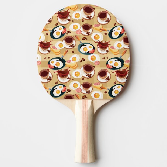 Breakfast Pattern 3 Ping Pong Paddle (Front)