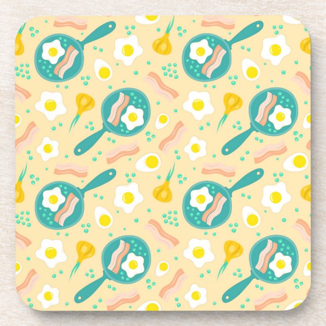 Breakfast Pattern Coaster (Front)
