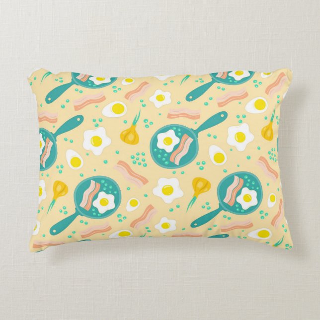 Breakfast Pattern Decorative Pillow (Front)