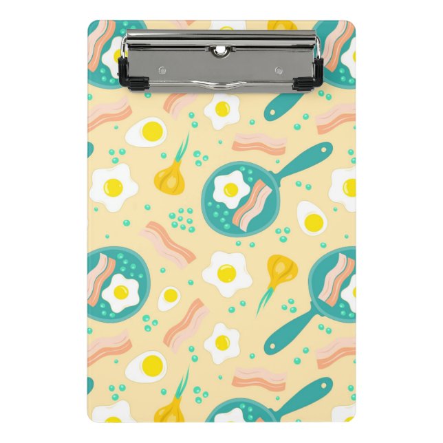 Breakfast Pattern Mini Clipboard (Front)