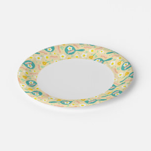 Breakfast Pattern Paper Plate