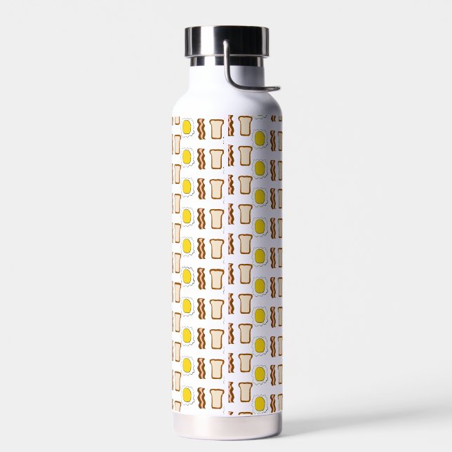 Breakfast Pattern Water Bottle (Left)