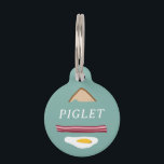 BREAKFAST PET TAG<br><div class="desc">BREAKFAST: EGGS, BACON & TOAST - ILLUSTRATED PET TAG.</div>