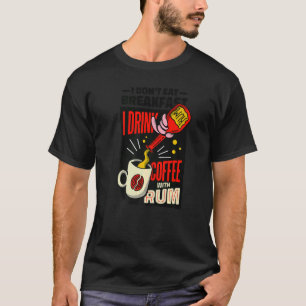 Breakfast Quote Coffee  Nightdress Sleep T-Shirt
