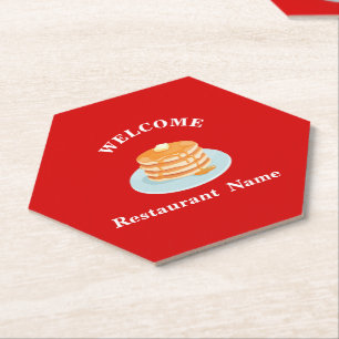 Breakfast restaurant welcome bakery Personalized  Paper Coaster