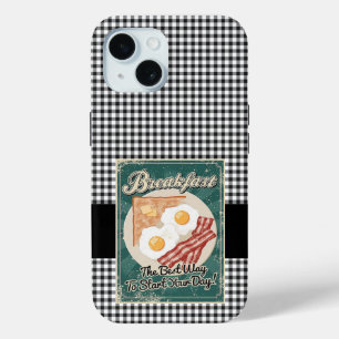 Breakfast Retro iPhone 15 Case