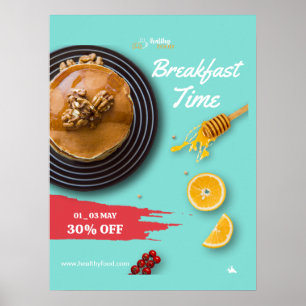 Breakfast Sale, Coffee Shop Breakfast Menu Poster
