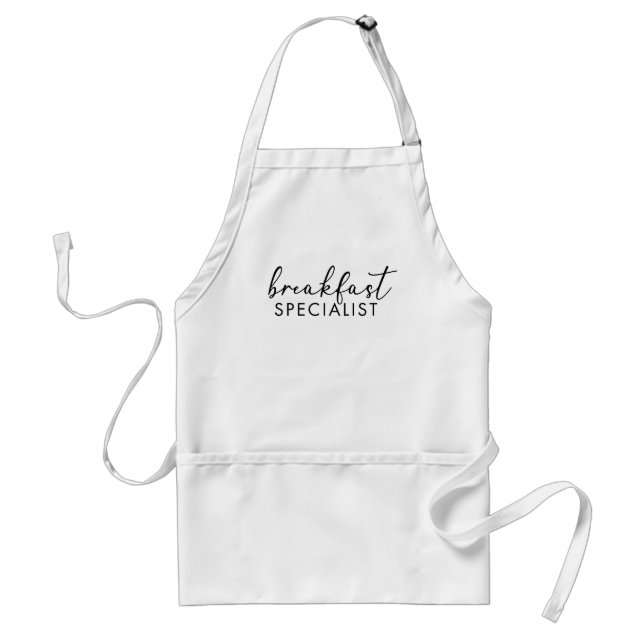 Breakfast Specialist Cute Quote Apron (Front)