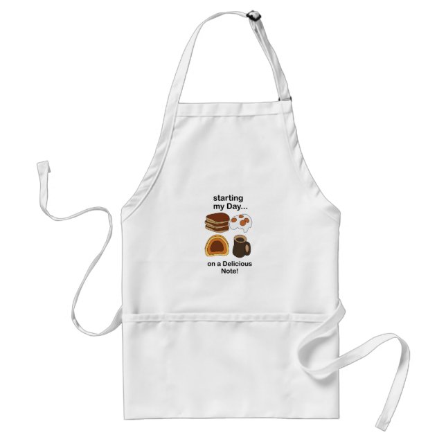 Breakfast Starting My Day On a Delicious Note Standard Apron (Front)