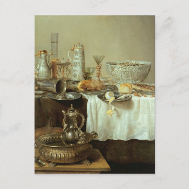 Breakfast Still Life, 1638 Postcard (Front)