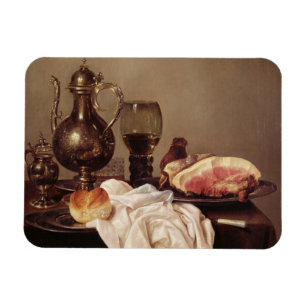 Breakfast Still Life (oil on panel) Magnet