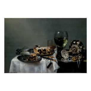 Breakfast Table with Blackberry Pie by Heda Glossy Poster