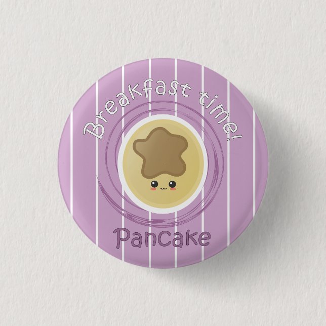 Breakfast Time - Pancake 1 Inch Round Button (Front)