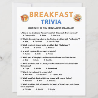 Breakfast Trivia Game